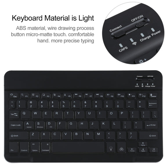 AM10S Detachable Bluetooth Backlight Keyboard Ultrathin Horizontal Flip Leather Tablet Case with Holder for Lenovo M10 Plus 10.3 inch X606F(Black)