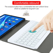 AM10S Detachable Bluetooth Backlight Keyboard Ultrathin Horizontal Flip Leather Tablet Case with Holder for Lenovo M10 Plus 10.3 inch X606F(Rose Gold)
