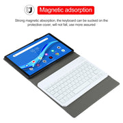 AM10S Detachable Bluetooth Backlight Keyboard Ultrathin Horizontal Flip Leather Tablet Case with Holder for Lenovo M10 Plus 10.3 inch X606F(Rose Gold)