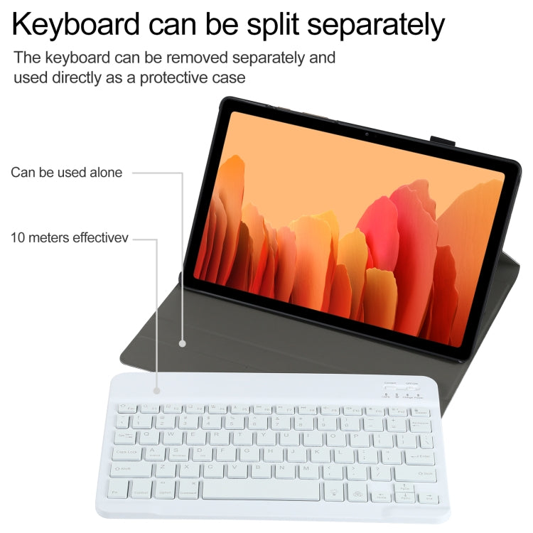 A500S Detachable Bluetooth Backlight Keyboard Ultrathin Horizontal Flip Leather Tablet Case with Holder for Samsung Galaxy Tab A7 10.4 (2020) T500 / T505(Gold)