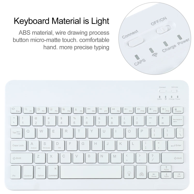 A500S Detachable Bluetooth Backlight Keyboard Ultrathin Horizontal Flip Leather Tablet Case with Holder for Samsung Galaxy Tab A7 10.4 (2020) T500 / T505(Gold)