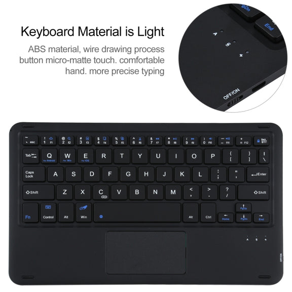 AM10-A Detachable Bluetooth Backlight Keyboard Ultrathin Horizontal Flip Leather Tablet Case with Touchpad & Holder for Lenovo M10 Plus 10.3 inch X606F(Black)