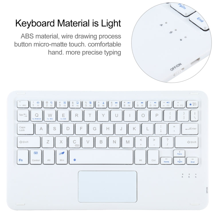 AM10-A Detachable Bluetooth Backlight Keyboard Ultrathin Horizontal Flip Leather Tablet Case with Touchpad & Holder for Lenovo M10 Plus 10.3 inch X606F(Gold)
