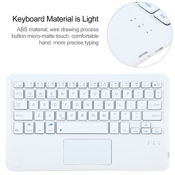 AM10-A Detachable Bluetooth Backlight Keyboard Ultrathin Horizontal Flip Leather Tablet Case with Touchpad & Holder for Lenovo M10 Plus 10.3 inch X606F(Gold)