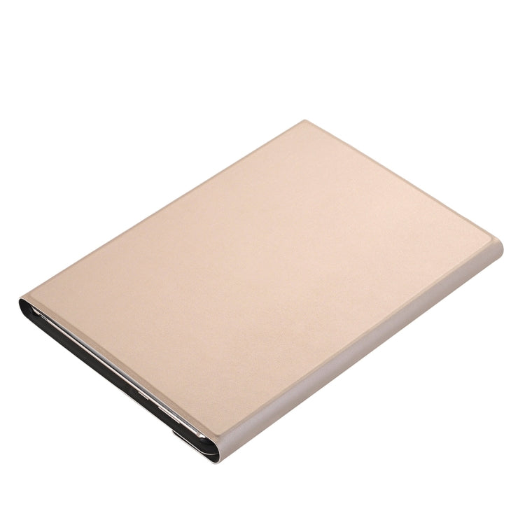 Detachable Bluetooth Keyboard Ultrathin Horizontal Flip Leather Tablet Case for Huawei MediaPad M5 10.8 inch, with Holder(Gold)