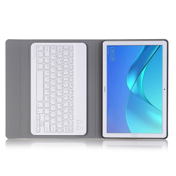 Detachable Bluetooth Keyboard Ultrathin Horizontal Flip Leather Tablet Case for Huawei MediaPad M5 10.8 inch, with Holder(Gold)