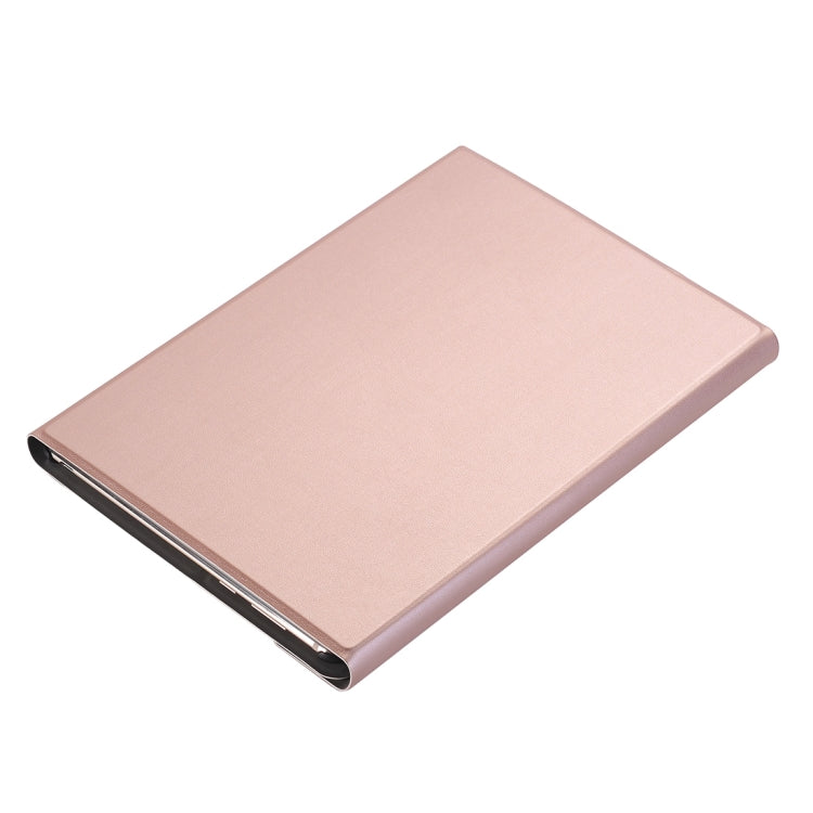 Detachable Bluetooth Keyboard Ultrathin Horizontal Flip Leather Tablet Case for Huawei MediaPad M5 / M5 Pro 10.8 inch, with Holder(Rose Gold)