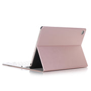 Detachable Bluetooth Keyboard Ultrathin Horizontal Flip Leather Tablet Case for Huawei MediaPad M5 / M5 Pro 10.8 inch, with Holder(Rose Gold)