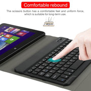 AM12 2 in 1 Removable Bluetooth Keyboard + Protective Leather Tablet Case with Holder for Lenovo Tab P11 (Tab-J606F)(Black)