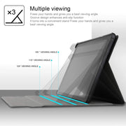 AM12 2 in 1 Removable Bluetooth Keyboard + Protective Leather Tablet Case with Holder for Lenovo Tab P11 (Tab-J606F)(Black)