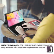 AM12 2 in 1 Removable Bluetooth Keyboard + Protective Leather Tablet Case with Holder for Lenovo Tab P11 (Tab-J606F)(Black)