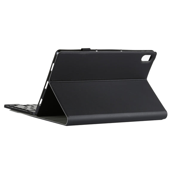 AM12 2 in 1 Removable Bluetooth Keyboard + Protective Leather Tablet Case with Holder for Lenovo Tab P11 (Tab-J606F)(Black)