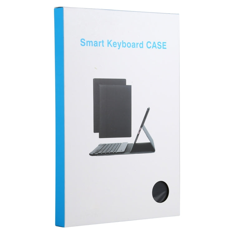 AM12 2 in 1 Removable Bluetooth Keyboard + Protective Leather Tablet Case with Holder for Lenovo Tab P11 (Tab-J606F)(Black)