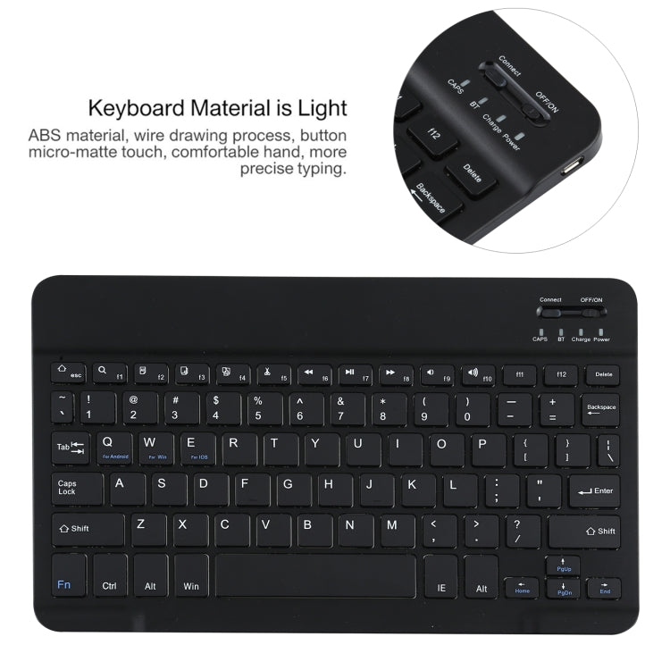 AM12 2 in 1 Removable Bluetooth Keyboard + Protective Leather Tablet Case with Holder for Lenovo Tab P11 (Tab-J606F)(Black)