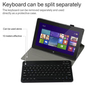 AM12 2 in 1 Removable Bluetooth Keyboard + Protective Leather Tablet Case with Holder for Lenovo Tab P11 (Tab-J606F)(Black)