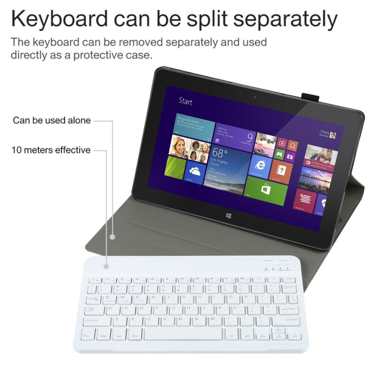 AM12 2 in 1 Removable Bluetooth Keyboard + Protective Leather Tablet Case with Holder for Lenovo Tab P11 (Tab-J606F)(Gold)