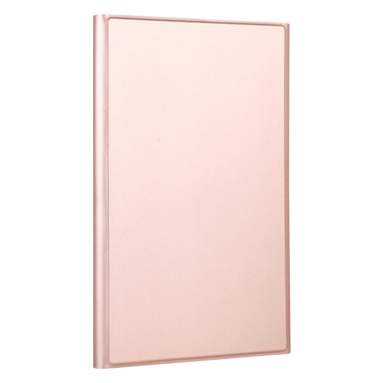 AM12 2 in 1 Removable Bluetooth Keyboard + Protective Leather Tablet Case with Holder for Lenovo Tab P11 (Tab-J606F)(Rose Gold)