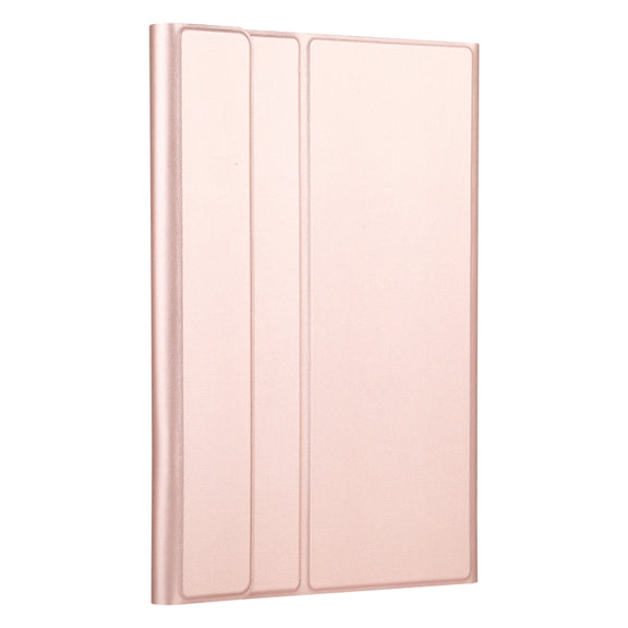 AM12 2 in 1 Removable Bluetooth Keyboard + Protective Leather Tablet Case with Holder for Lenovo Tab P11 (Tab-J606F)(Rose Gold)