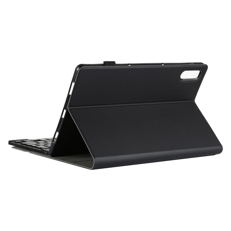 AM13 2 in 1 Removable Bluetooth Keyboard + Protective Leather Tablet Case with Holder for Lenovo Tab P11 Pro (TB-XJ706F)(Black)