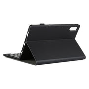 AM13 2 in 1 Removable Bluetooth Keyboard + Protective Leather Tablet Case with Holder for Lenovo Tab P11 Pro (TB-XJ706F)(Black)