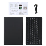 AM13 2 in 1 Removable Bluetooth Keyboard + Protective Leather Tablet Case with Holder for Lenovo Tab P11 Pro (TB-XJ706F)(Black)