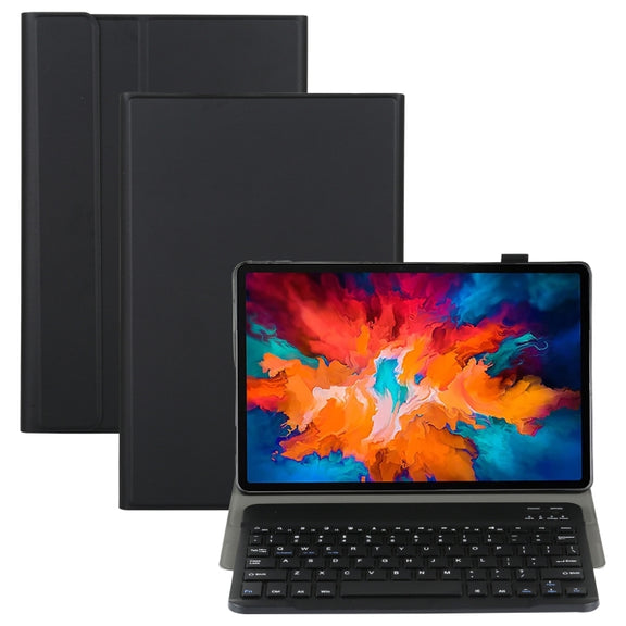 AM13 2 in 1 Removable Bluetooth Keyboard + Protective Leather Tablet Case with Holder for Lenovo Tab P11 Pro (TB-XJ706F)(Black)