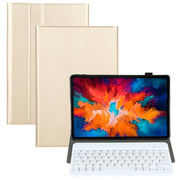 AM13 2 in 1 Removable Bluetooth Keyboard + Protective Leather Tablet Case with Holder for Lenovo Tab P11 Pro (TB-XJ706F)(Gold)