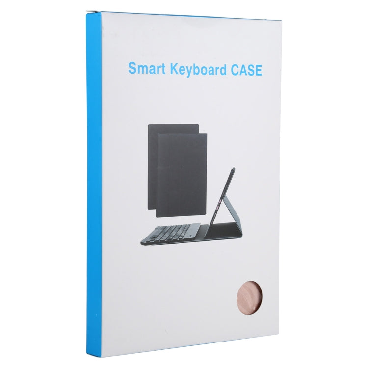 AM13 2 in 1 Removable Bluetooth Keyboard + Protective Leather Tablet Case with Holder for Lenovo Tab P11 Pro (TB-XJ706F)(Rose Gold)