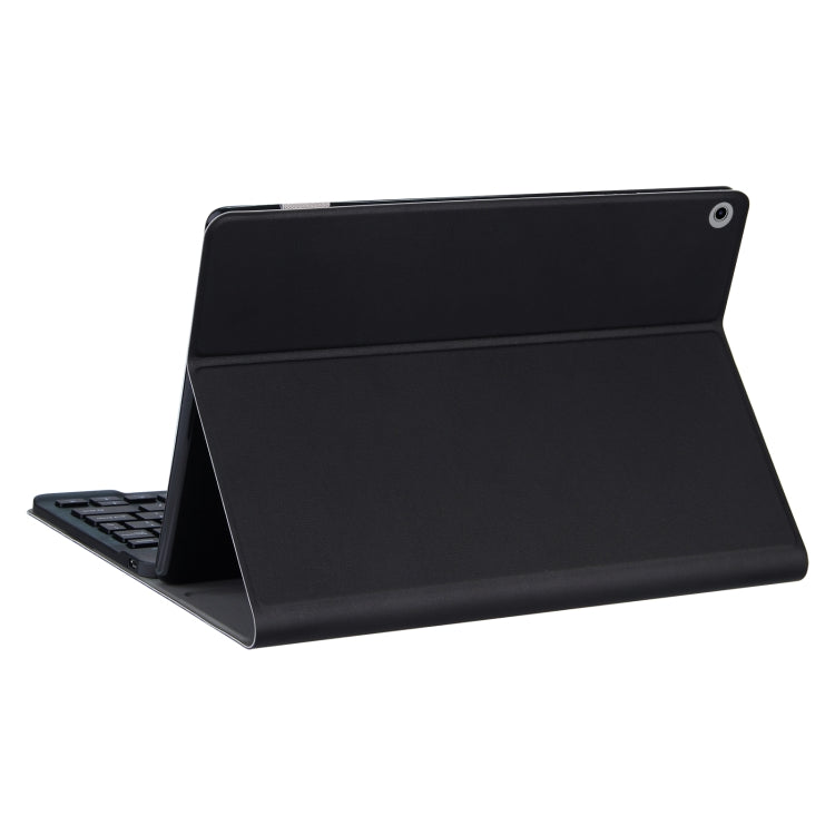 DY-M10ReL 2 in 1 Removable Bluetooth Keyboard + Protective Leather Tablet Case with Holder for Lenovo Tab M10 FHD REL(Black)