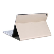 DY-M10ReL 2 in 1 Removable Bluetooth Keyboard + Protective Leather Tablet Case with Holder for Lenovo Tab M10 FHD REL(Gold)
