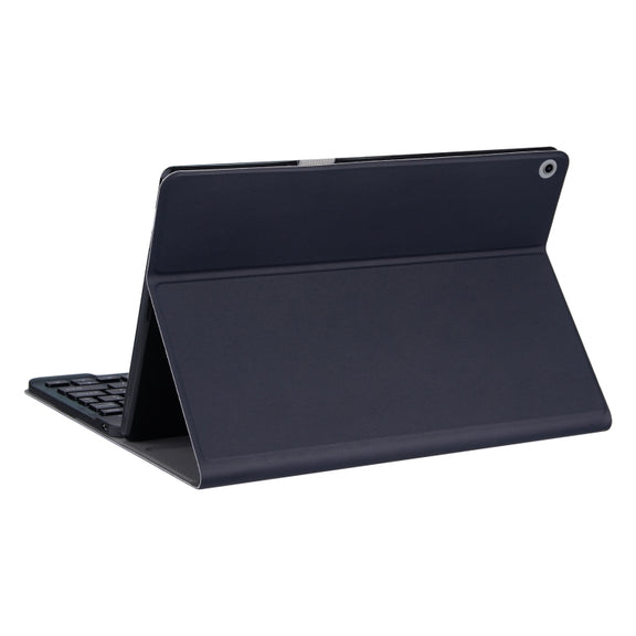 DY-M10ReL 2 in 1 Removable Bluetooth Keyboard + Protective Leather Tablet Case with Holder for Lenovo Tab M10 FHD REL(Blue)