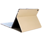 DY-E10 2 in 1 Removable Bluetooth Keyboard + Protective Leather Tablet Case with Backlight & Holder for Lenovo Tab E10(Gold)