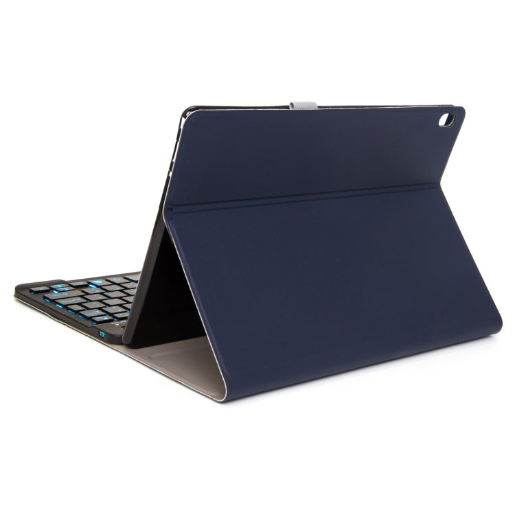 DY-E10 2 in 1 Removable Bluetooth Keyboard + Protective Leather Tablet Case with Backlight & Holder for Lenovo Tab E10(Blue)