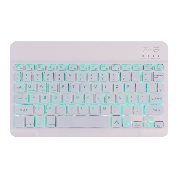 DY-E10 2 in 1 Removable Bluetooth Keyboard + Protective Leather Tablet Case with Backlight & Holder for Lenovo Tab E10(Rose Gold)
