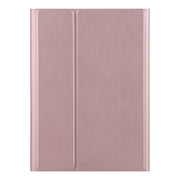 DY-E10 2 in 1 Removable Bluetooth Keyboard + Protective Leather Tablet Case with Touchpad & Holder for Lenovo Tab E10(Rose Gold)