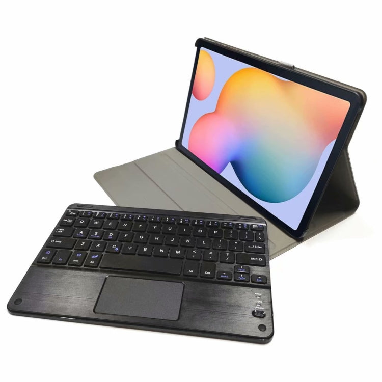 DY-E10 2 in 1 Removable Bluetooth Keyboard + Protective Leather Tablet Case with Touchpad & Holder for Lenovo Tab E10(Rose Gold)