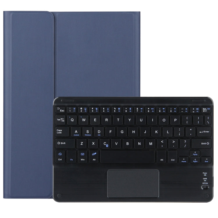 DY-M10ReL-C 2 in 1 Removable Bluetooth Keyboard + Protective Leather Tablet Case with Touchpad & Holder for Lenovo Tab M10 FHD REL(Blue)