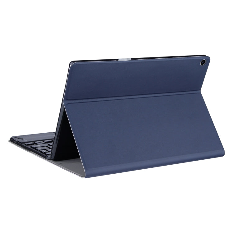 DY-M10ReL-C 2 in 1 Removable Bluetooth Keyboard + Protective Leather Tablet Case with Touchpad & Holder for Lenovo Tab M10 FHD REL(Blue)