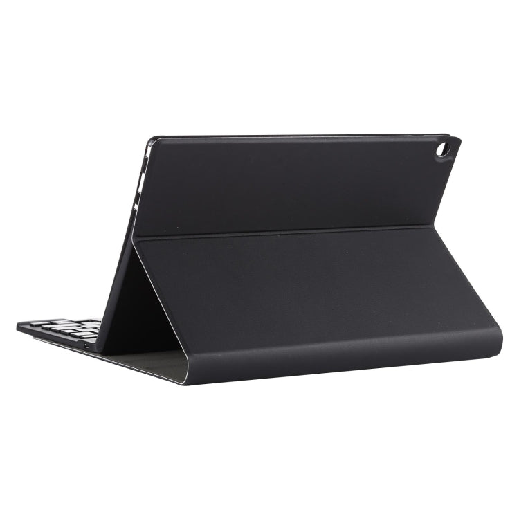 AM10 2 in 1 Removable Bluetooth Keyboard + Protective Leather Tablet Case with Holder for Lenovo M10 FHD Plus 10.3 inch(Black)