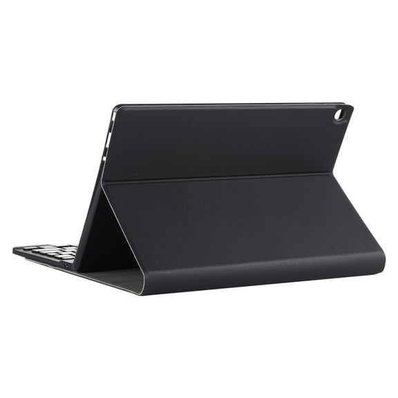 AM10 2 in 1 Removable Bluetooth Keyboard + Protective Leather Tablet Case with Holder for Lenovo M10 FHD Plus 10.3 inch(Black)