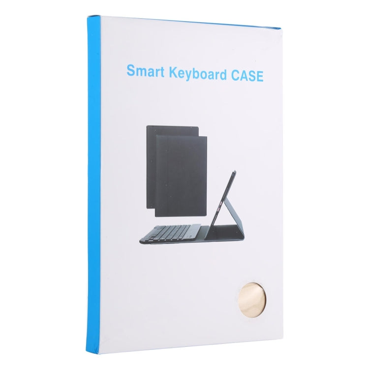 AM10 2 in 1 Removable Bluetooth Keyboard + Protective Leather Tablet Case with Holder for Lenovo M10 FHD Plus 10.3 inch(Gold)
