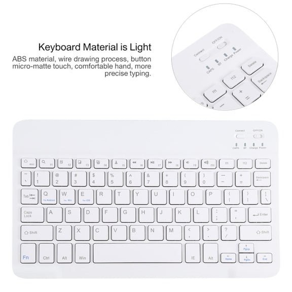 AM10 2 in 1 Removable Bluetooth Keyboard + Protective Leather Tablet Case with Holder for Lenovo M10 FHD Plus 10.3 inch(Gold)
