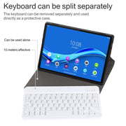 AM10 2 in 1 Removable Bluetooth Keyboard + Protective Leather Tablet Case with Holder for Lenovo M10 FHD Plus 10.3 inch(Gold)