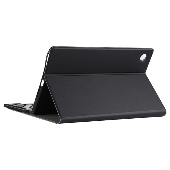 AM11 2 in 1 Removable Bluetooth Keyboard + Protective Leather Tablet Case with Holder for Lenovo M10 FHD REL TB-X605FC/LC(Black)