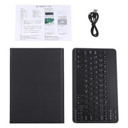 AM11 2 in 1 Removable Bluetooth Keyboard + Protective Leather Tablet Case with Holder for Lenovo M10 FHD REL TB-X605FC/LC(Black)