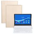 AM11 2 in 1 Removable Bluetooth Keyboard + Protective Leather Tablet Case with Holder for Lenovo M10 FHD REL TB-X605FC/LC(Gold) - Lenovo Keyboard by PMC TechLife | Online Shopping South Africa | PMC TechLife