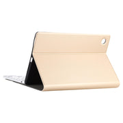 AM11 2 in 1 Removable Bluetooth Keyboard + Protective Leather Tablet Case with Holder for Lenovo M10 FHD REL TB-X605FC/LC(Gold)
