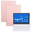 AM11 2 in 1 Removable Bluetooth Keyboard + Protective Leather Tablet Case with Holder for Lenovo M10 FHD REL TB-X605FC/LC(Rose Gold) - Lenovo Keyboard by PMC TechLife | Online Shopping South Africa | PMC TechLife