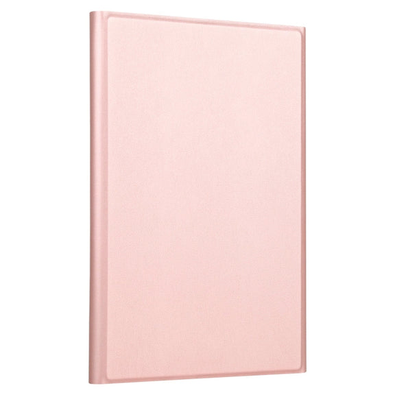 AM11 2 in 1 Removable Bluetooth Keyboard + Protective Leather Tablet Case with Holder for Lenovo M10 FHD REL TB-X605FC/LC(Rose Gold)