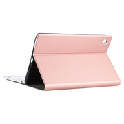 AM11 2 in 1 Removable Bluetooth Keyboard + Protective Leather Tablet Case with Holder for Lenovo M10 FHD REL TB-X605FC/LC(Rose Gold)